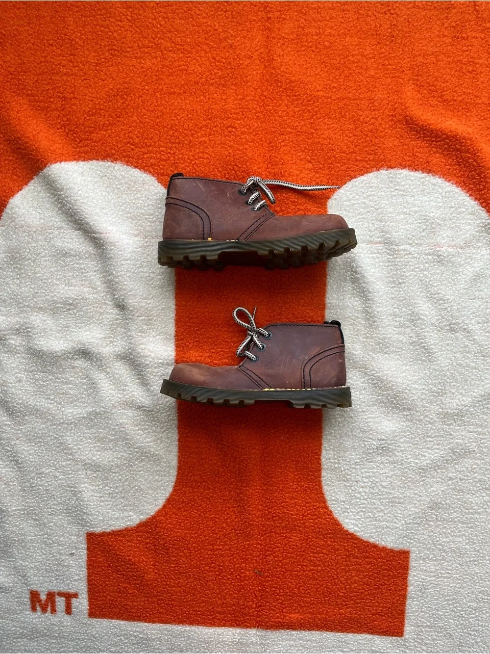 Kids Brown Lace-Up Leather Ankle Boots - [Brand Unspecified]